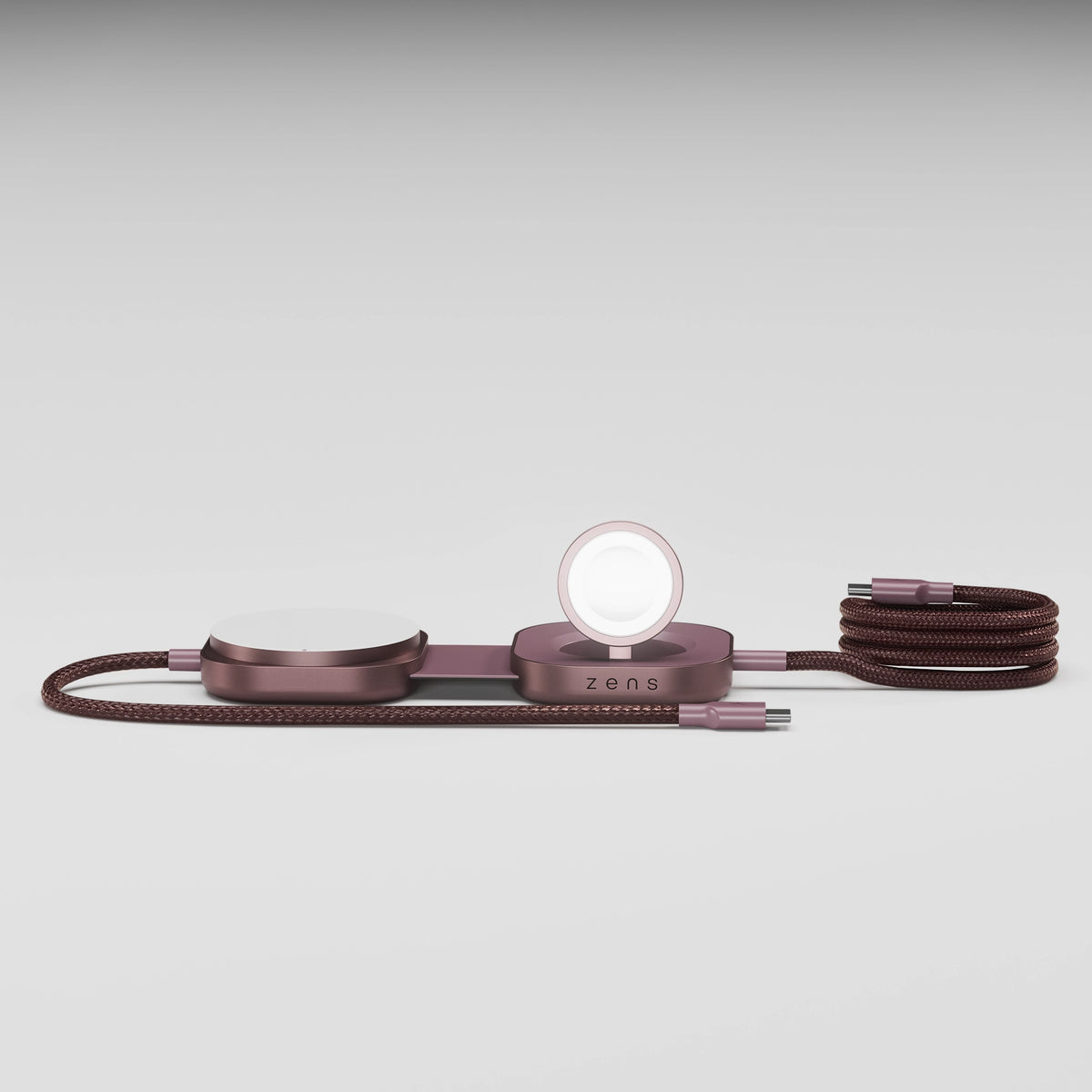 Zens Charging Cable Pro 3 in Dark Cherry