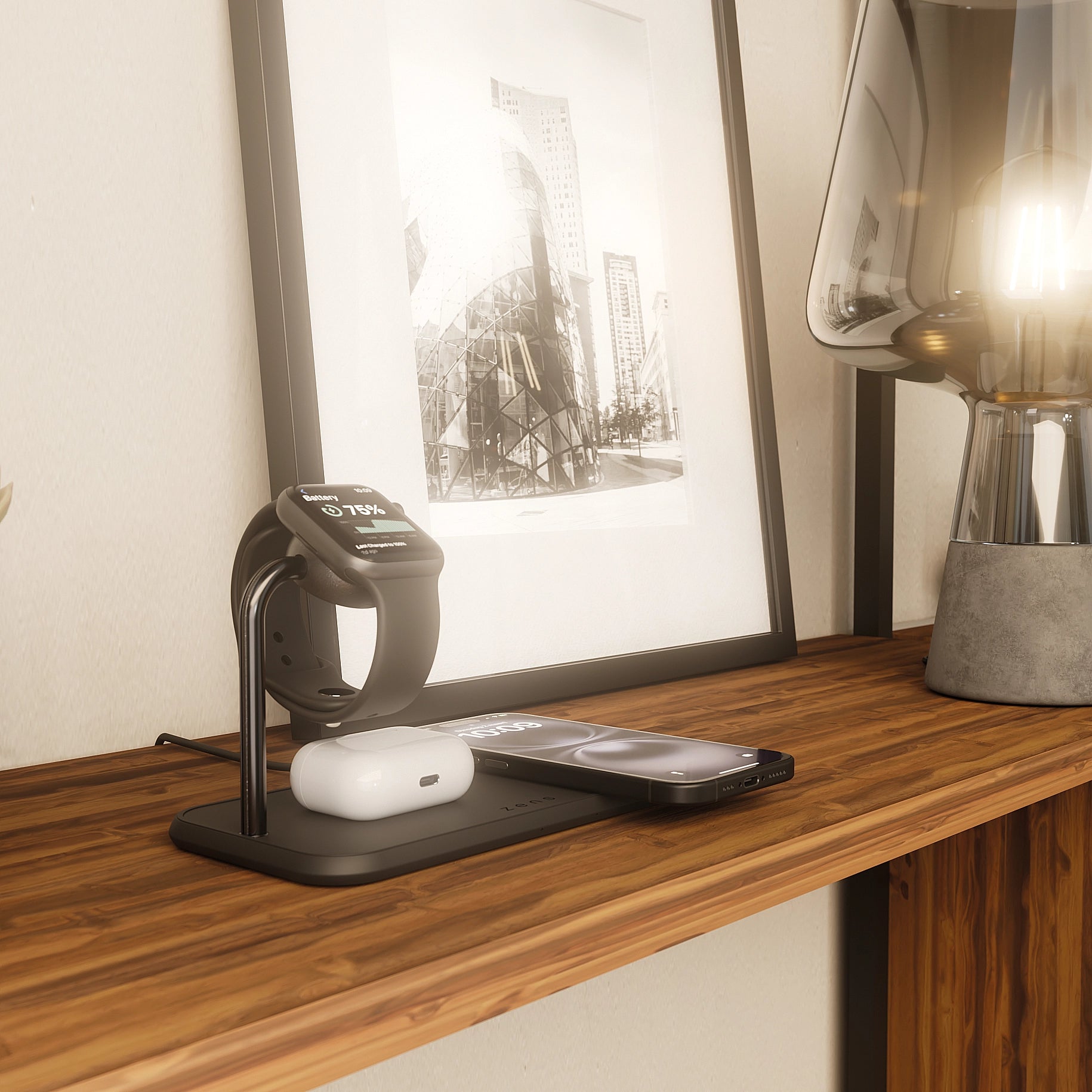 Dual+Watch Aluminium Wireless Charger