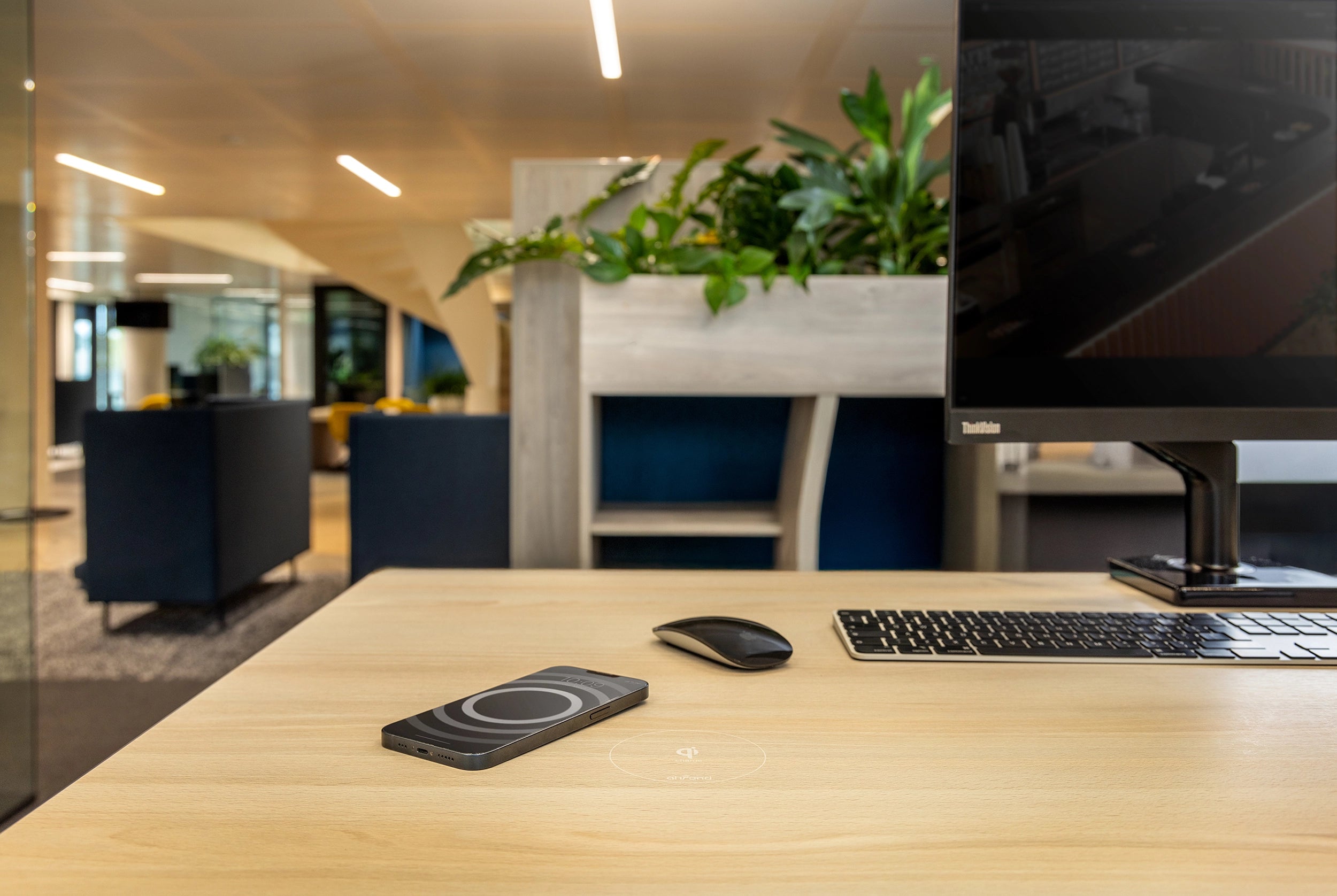 Wireless charging desk