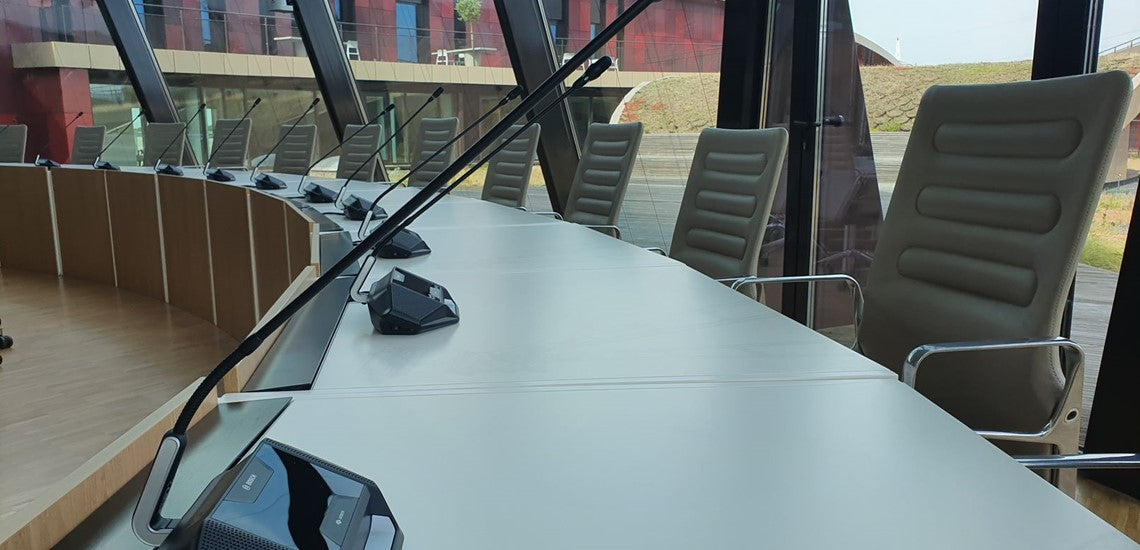 Integrated charging for council chambers