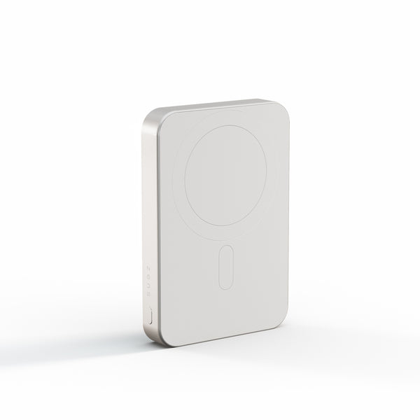 White Zens Semi Solid State Powerbank with MagSafe and wireless charging.