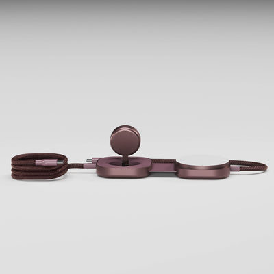 Zens Charging Cable Pro 3 in Dark Cherry