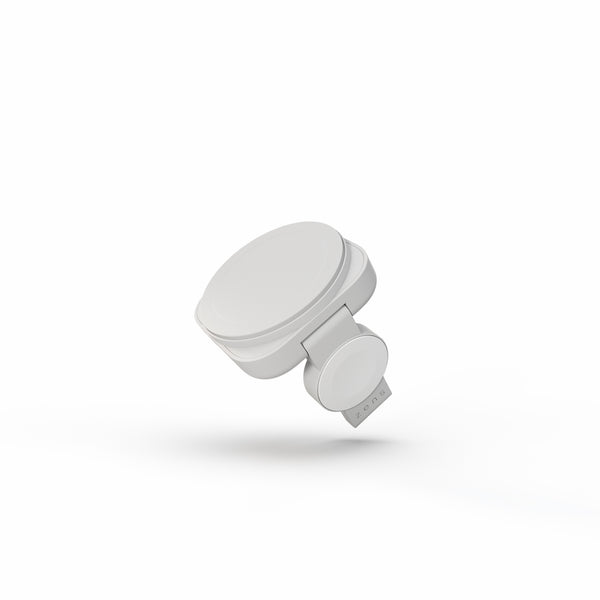 White Zens Travel Charger Pro 2 with magnetic and wireless charging.