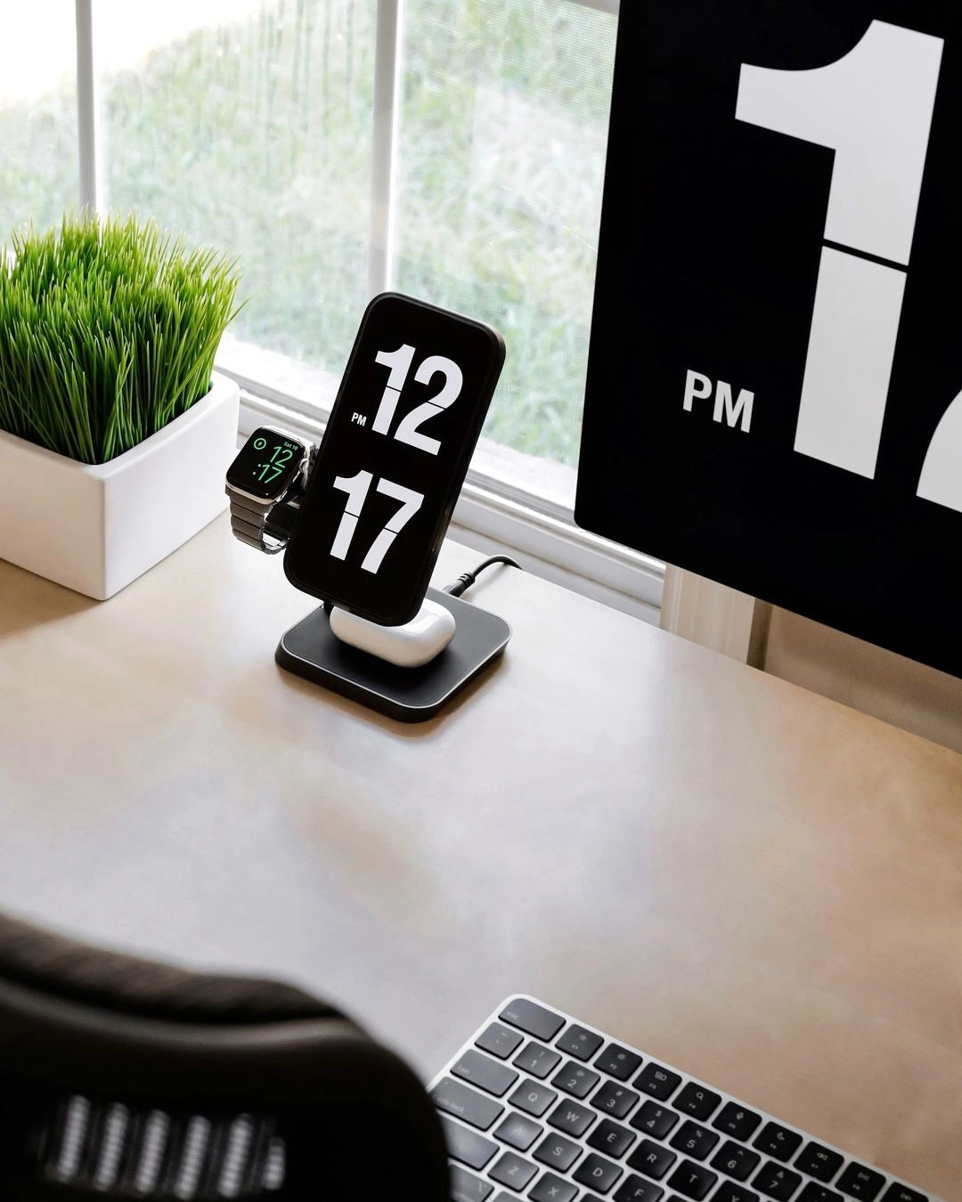 Charger on desk