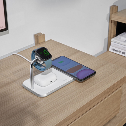 Dual+Watch Aluminium Wireless Charger