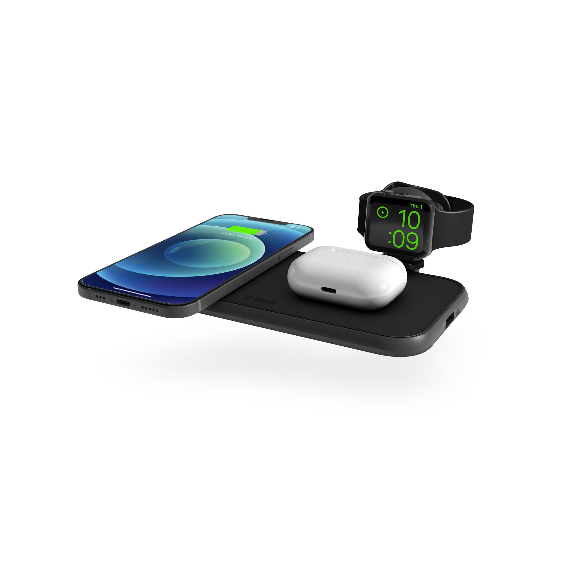 Aluminium Dual + Apple Watch Holder Wireless Charger