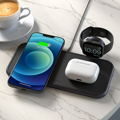 4-in-1 Wireless Charger (incl. Apple Watch USB stick)