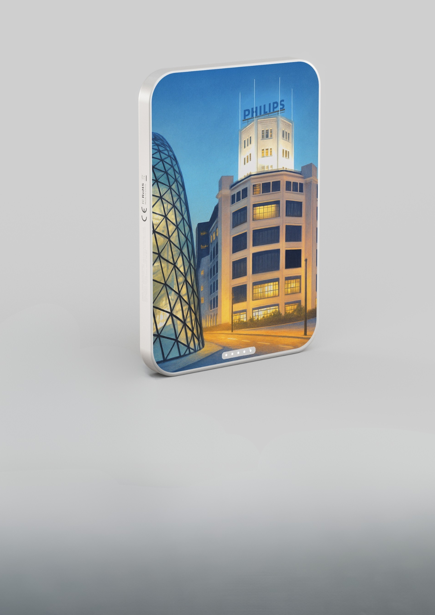 Zens powerbank with Philips image on a white background
