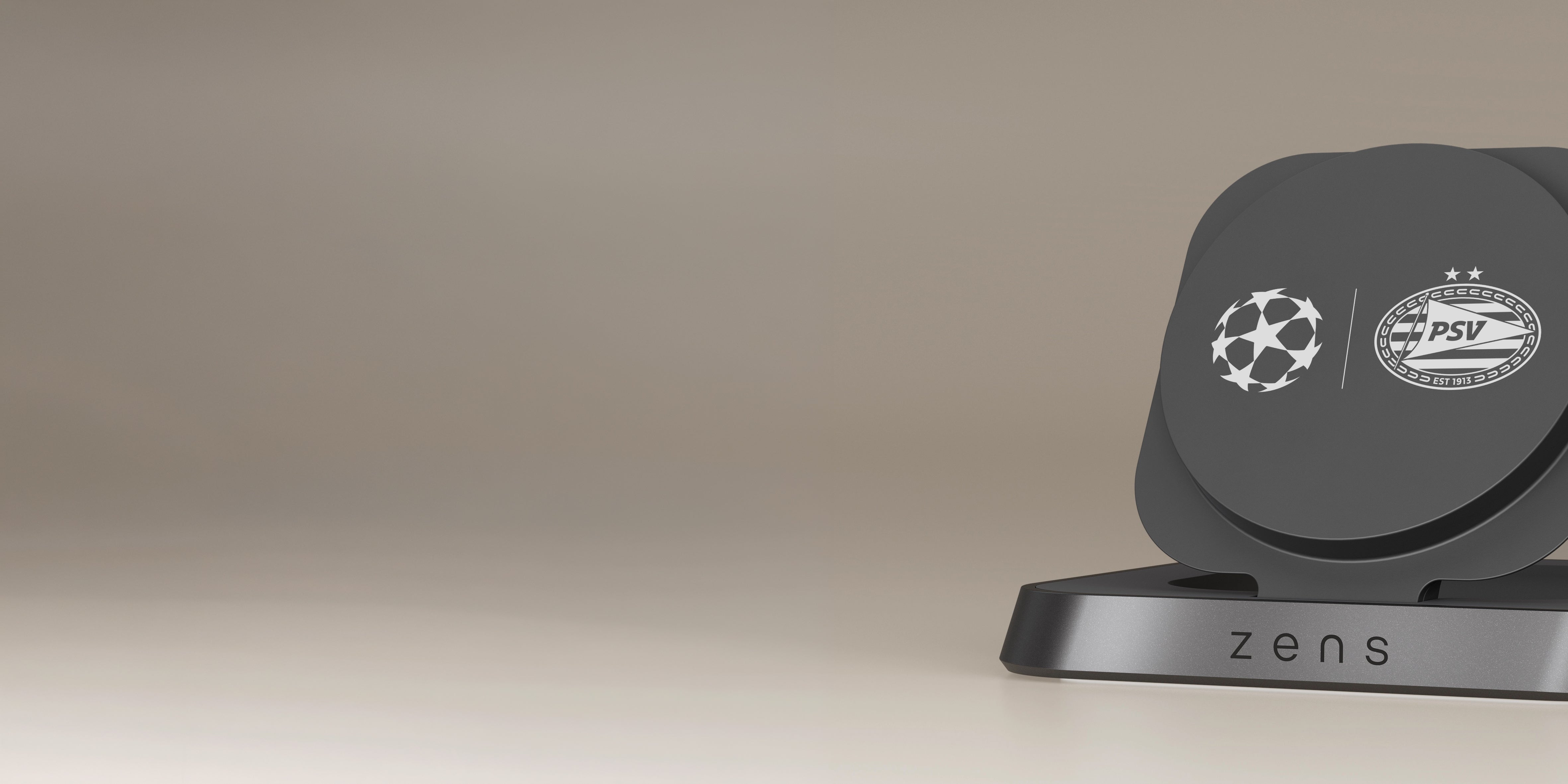 Zens magnetic wireless charger featuring the PSV logo