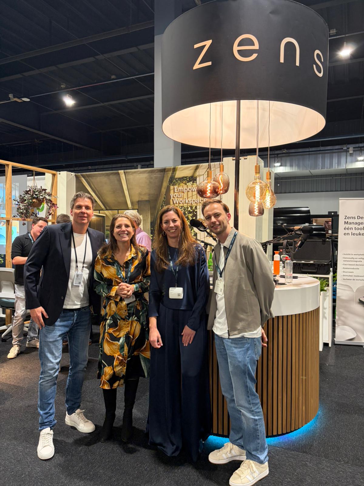 Ahrend Connect powered by Zens wireless charging solution in a podcast workplace experience setting.
