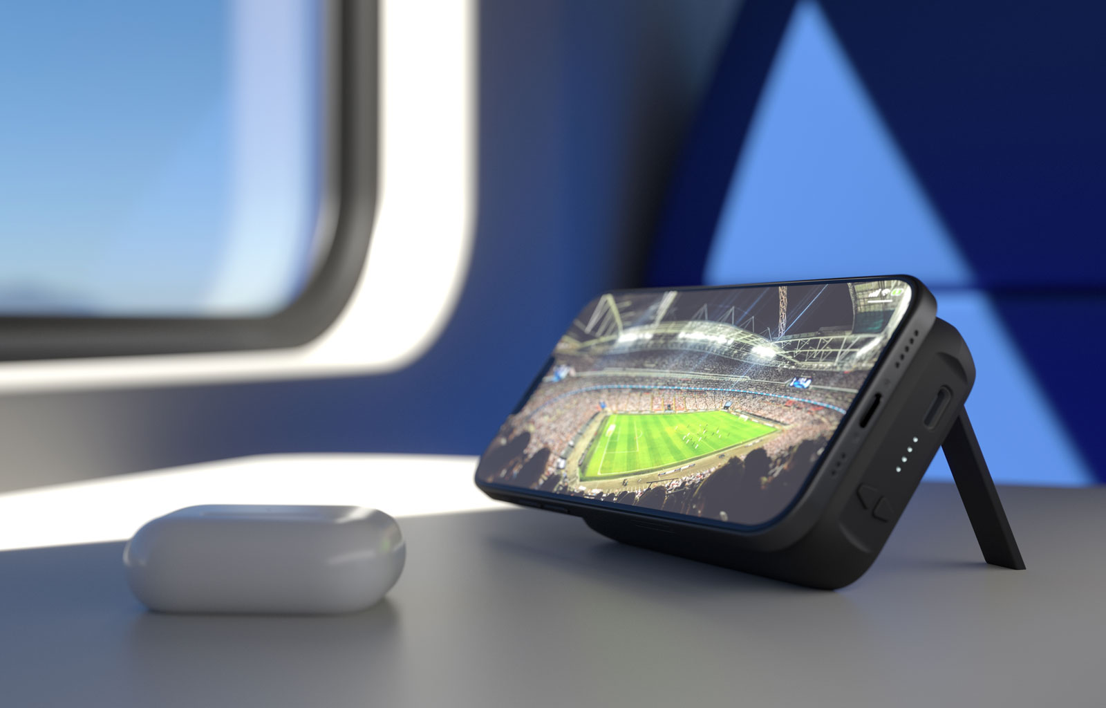 Watching the game with your powerbank