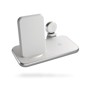ZEDC15W - 4 in 1 Stand+Watch Wireless Charger Aluminium Front Side View