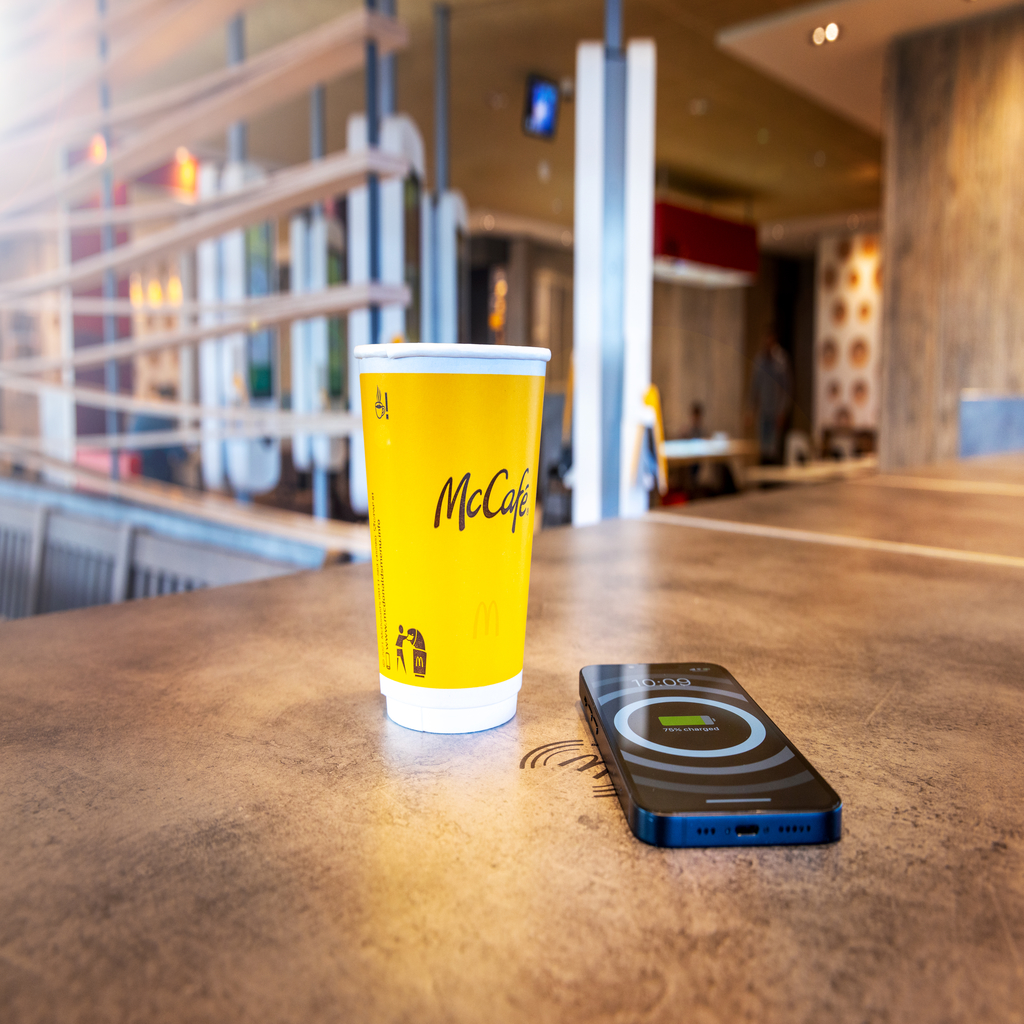 Zens wireless charging at McDonald's