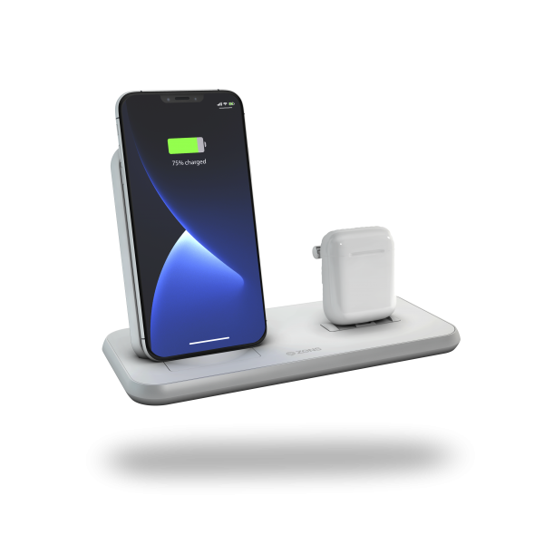 Stand+Dock wireless charger white