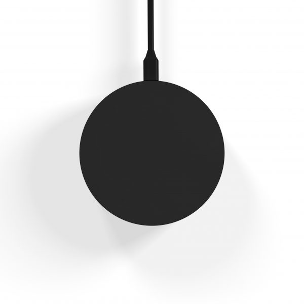 Black round wireless charger