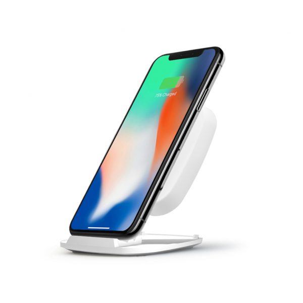 Stand Charger White with iPhone X