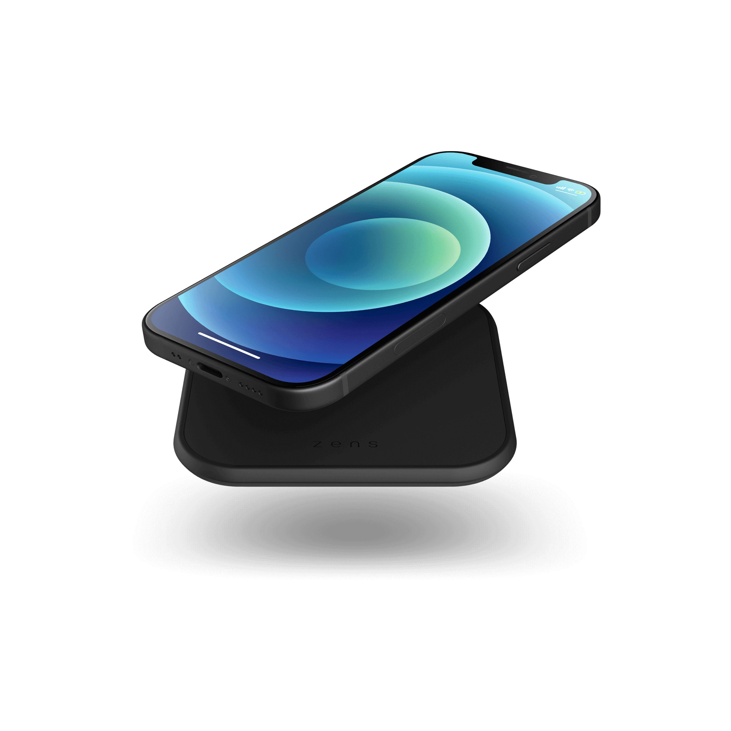 Zens single wireless charger slim line with devices