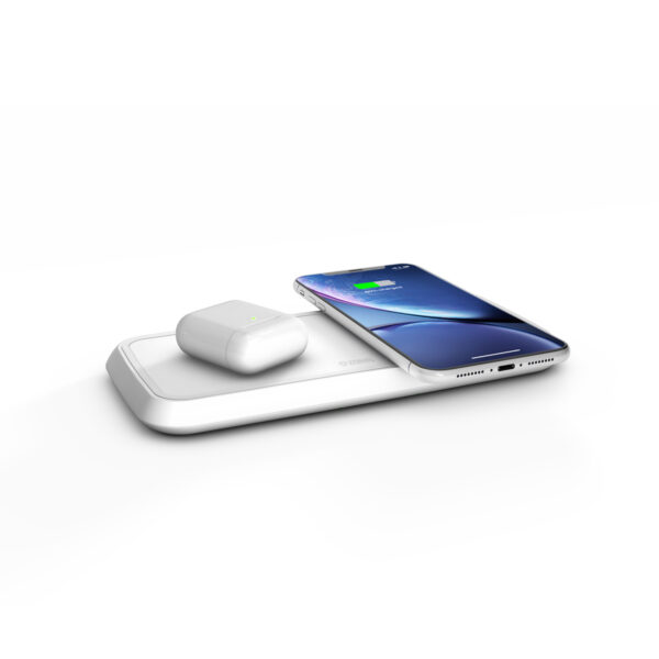 Zens White dual charger iphone and airpods