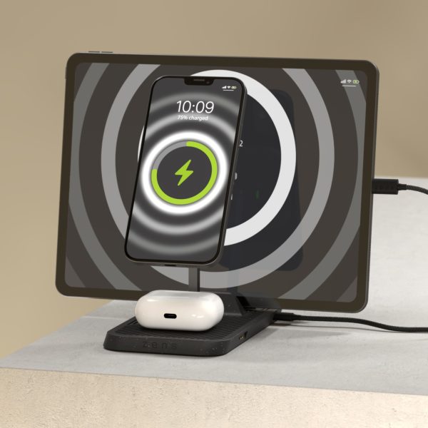 Zens 3-in-1 Modular Wireless Charger with iPad Charging Stand